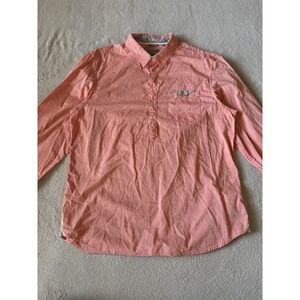 Guess‎ Los Angeles Men's Large 1/4 Button 100% Cotton Regular Fit Long Sleeve
